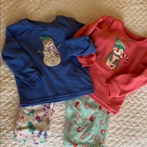 Carters holiday fleece jammies 2t